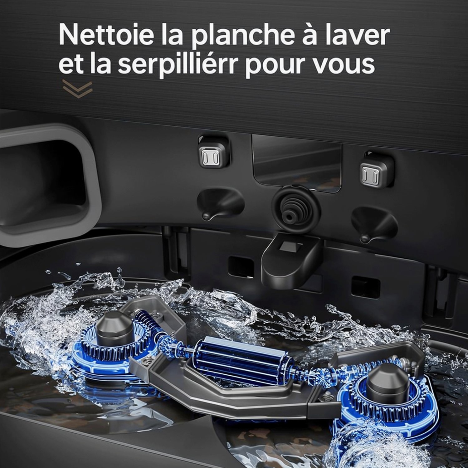 Robot aspirateur laveur avec station automatique - Image 3