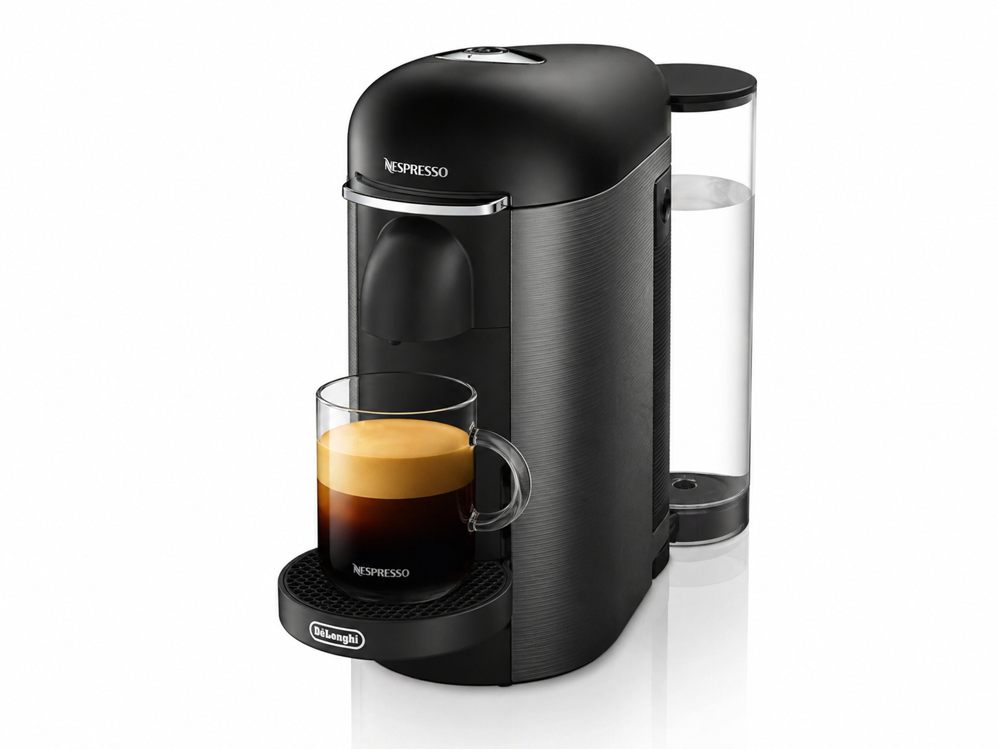 Nespresso Vertuo Plus - Machine à café capsules reconditionnée avec réservoir - Design noir DeLonghi