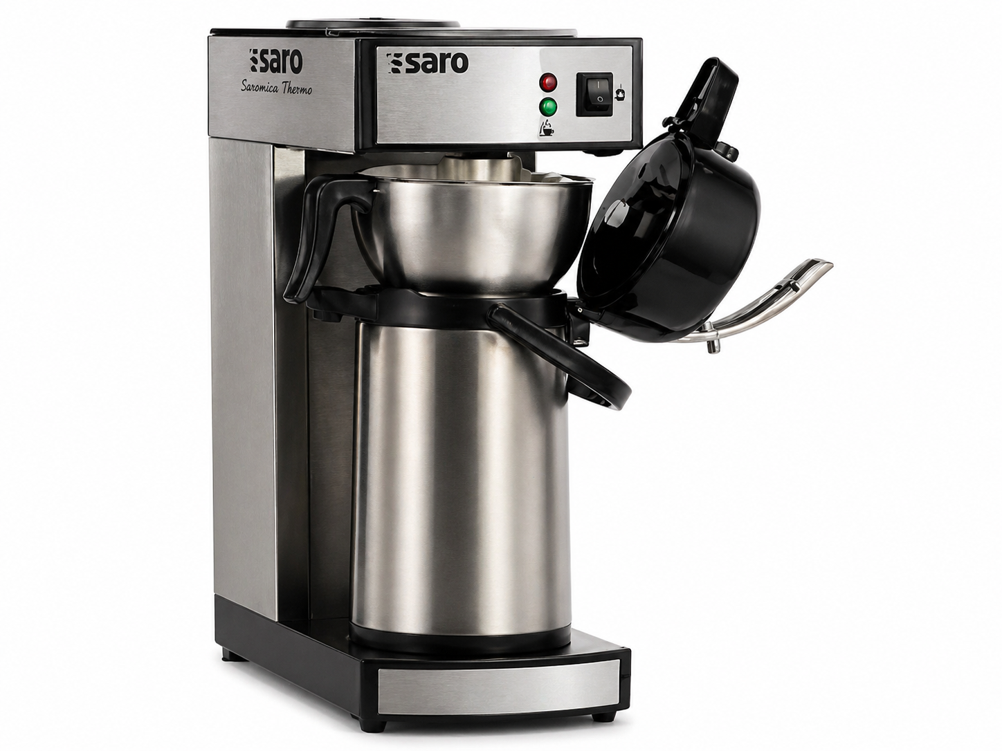 Cafetière Saro Saromica Thermo 2,2 L en acier inoxydable reconditionnée, machine à café professionnelle avec carafe thermique