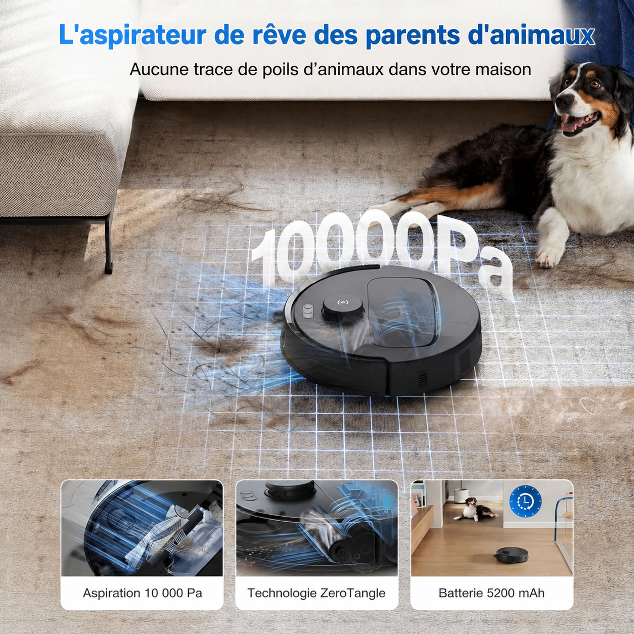 ECOVACS N30 PRO OMNI – Aspirateur Robot 10 000 Pa avec Station Tout-en-un - Image 2