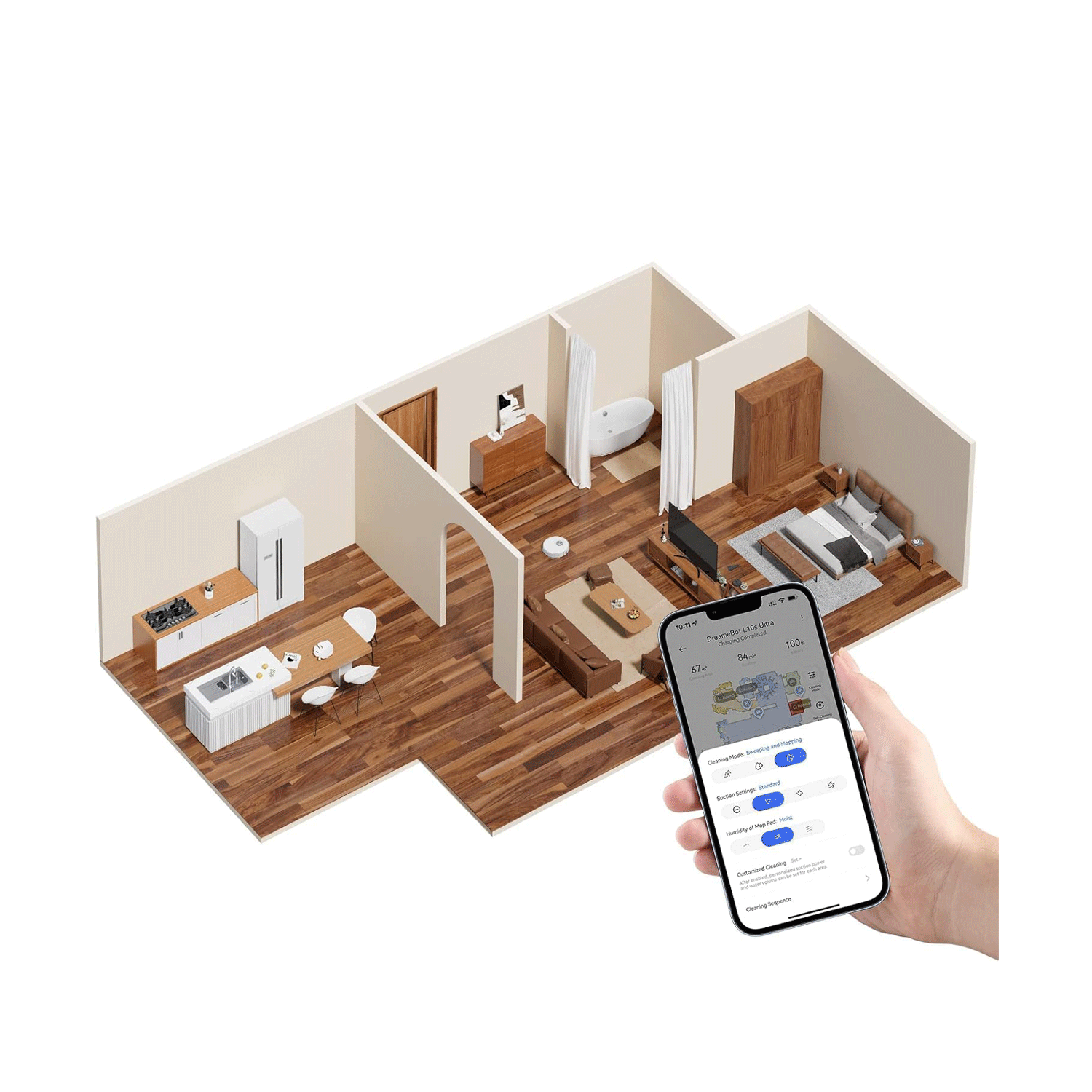Dreame L10 Prime Saug- und Wischroboter mit Waschstation - Image 3